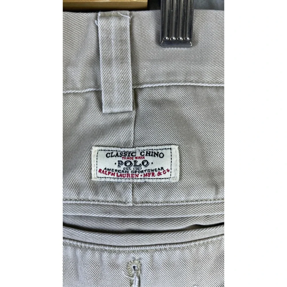 Polo Ralph Lauren Philip Pant Mens 33x26 Khaki Excellent Classic Chino Cotton